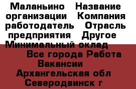 Маланьино › Название организации ­ Компания-работодатель › Отрасль предприятия ­ Другое › Минимальный оклад ­ 25 000 - Все города Работа » Вакансии   . Архангельская обл.,Северодвинск г.